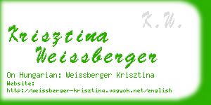 krisztina weissberger business card